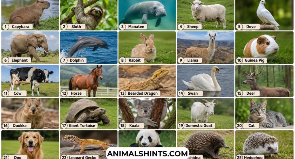 The Most Chill Animals: 25 Docile Creatures on Earth
